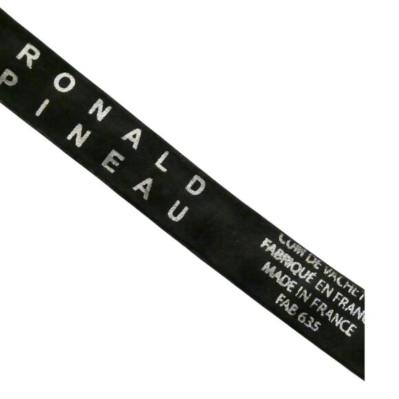 RONALD PINEAU studded leather cuff bracelet M distressed France - Picture 10 of 10